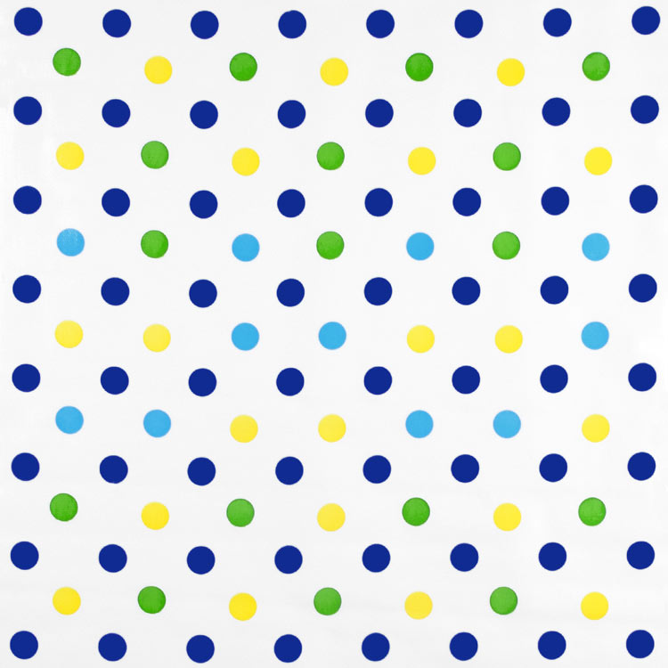 Blue Confetti Oilcloth Fabric