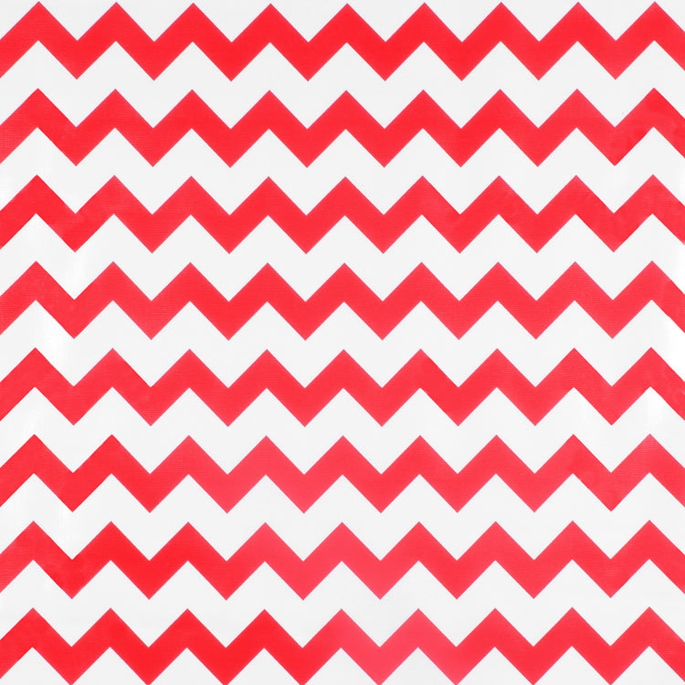 Red Chevron Oilcloth Fabric image 1 of 1