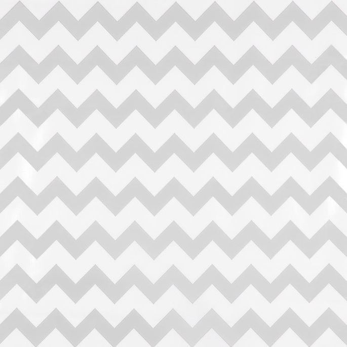 Silver Chevron Oilcloth Fabric image 1 of 1