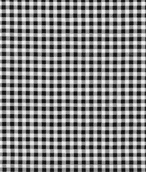 Black 1/4 inch Gingham Oilcloth Fabric