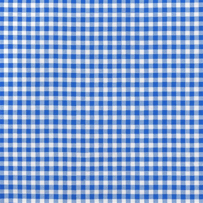 Blue 1/4&quot; Gingham Oilcloth Fabric