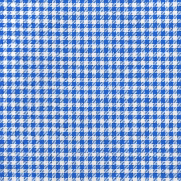 Blue 1/4" Gingham Oilcloth Fabric