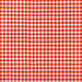 Red 1/4" Gingham Oilcloth Fabric