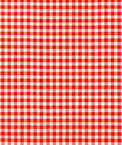 Red 1/4" Gingham Oilcloth Fabric