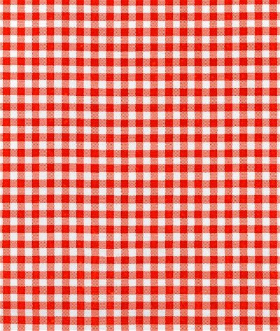 Red 1/4 inch Gingham Oilcloth Fabric