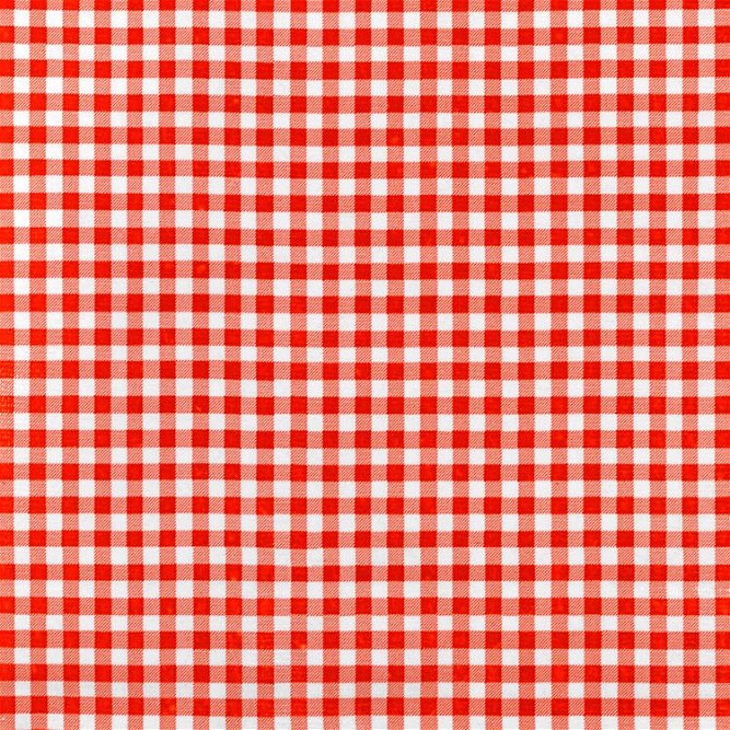 Red 1/4&quot; Gingham Oilcloth Fabric