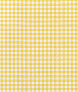 Yellow 1/4 inch Gingham Oilcloth Fabric