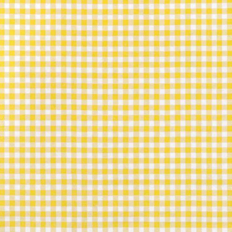 Yellow 1/4" Gingham Oilcloth Fabric
