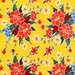 Yellow Hibiscus Oilcloth Fabric