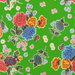 Lime Green Mums Oilcloth Fabric