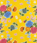 Yellow Mums Oilcloth Fabric