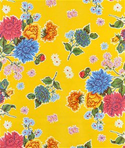 Yellow Mums Oilcloth