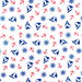 Navy Blue/Red Nautical Oilcloth Fabric
