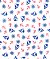 Navy Blue/Red Nautical Oilcloth