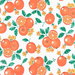 White Oranges Oilcloth Fabric