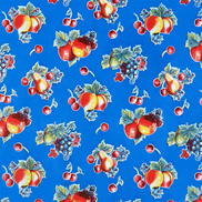 Blue Pears & Apples Oilcloth Fabric