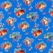 Blue Pears & Apples Oilcloth Fabric