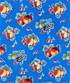 Blue Pears & Apples Oilcloth