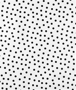Black Polka Dots Oilcloth