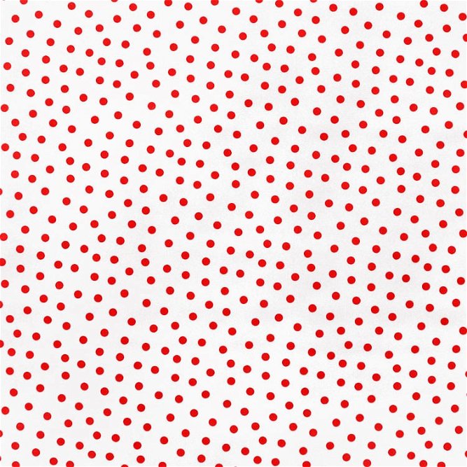 Red Polka Dots Oilcloth Fabric