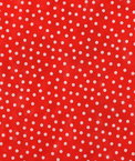 White on Red Polka Dots Oilcloth Fabric