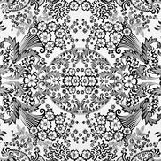 Black Paradise Lace Oilcloth Fabric