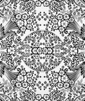 Black Paradise Lace Oilcloth Fabric