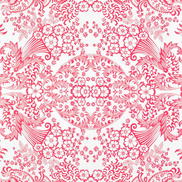 Pink Paradise Lace Oilcloth Fabric
