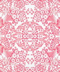 Pink Paradise Lace Oilcloth Fabric