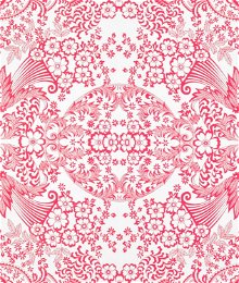 Pink Paradise Lace Oilcloth Fabric