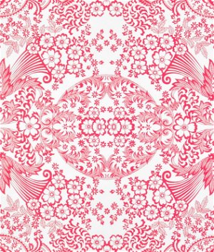 Pink Paradise Lace Oilcloth Fabric