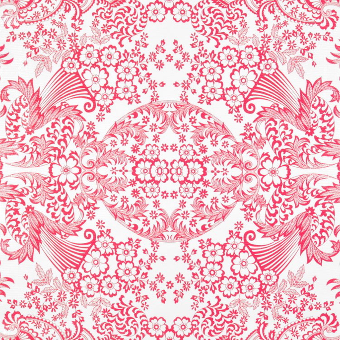 Pink Paradise Lace Oilcloth Fabric image 1 of 1