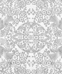 Silver Paradise Lace Oilcloth Fabric