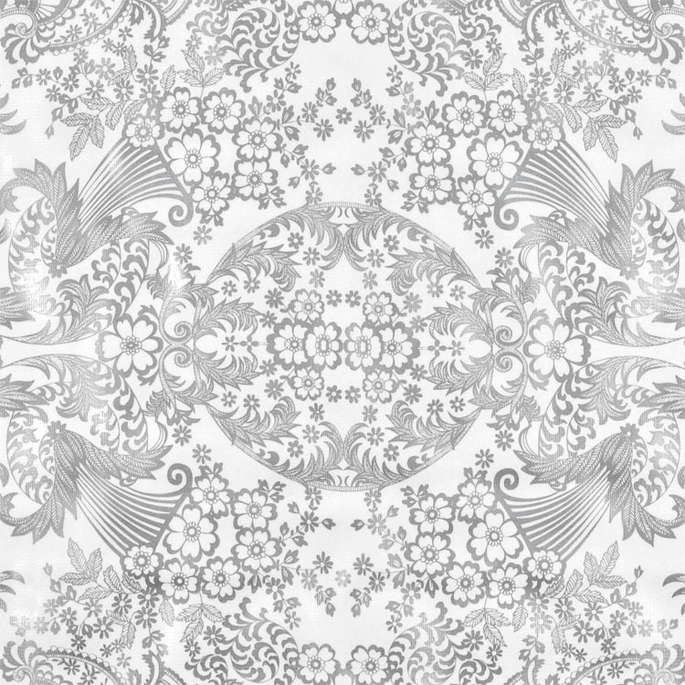 Silver Paradise Lace Oilcloth Fabric image 1 of 1