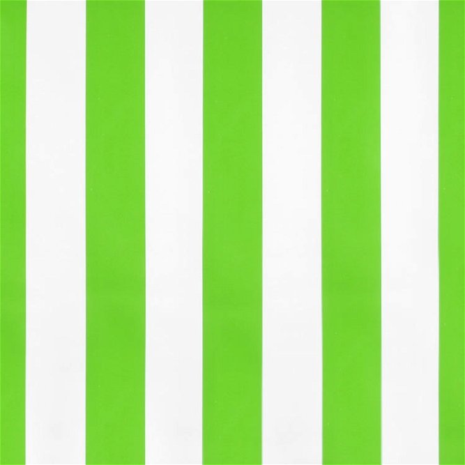 Lime Green Wide Stripes Oilcloth Fabric