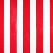 Red Wide Stripes Oilcloth Fabric