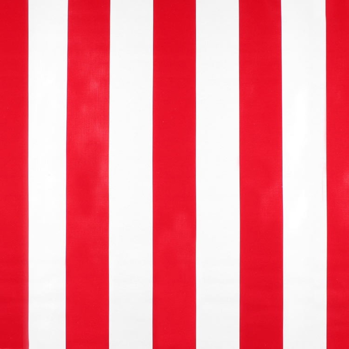 Red Wide Stripes Oilcloth Fabric image 1 of 1