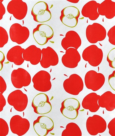 Red Solvang Oilcloth Fabric