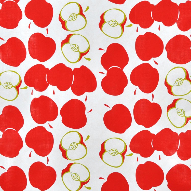 Red Solvang Oilcloth Fabric