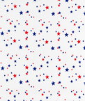 Blue/Red Stars Oilcloth Fabric