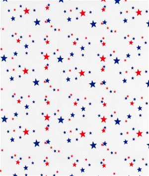 Blue/Red Stars Oilcloth Fabric