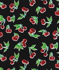 Black Stella Oilcloth Fabric