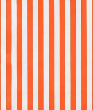 Orange Stripes Oilcloth Fabric