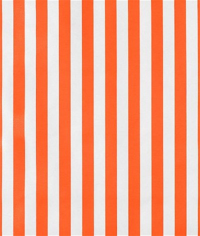 Orange Stripes Oilcloth Fabric