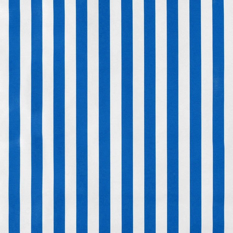 Royal Blue Stripes Oilcloth Fabric