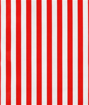 Red Stripes Oilcloth Fabric