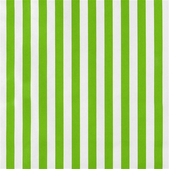 Lime Green Stripes Oilcloth Fabric