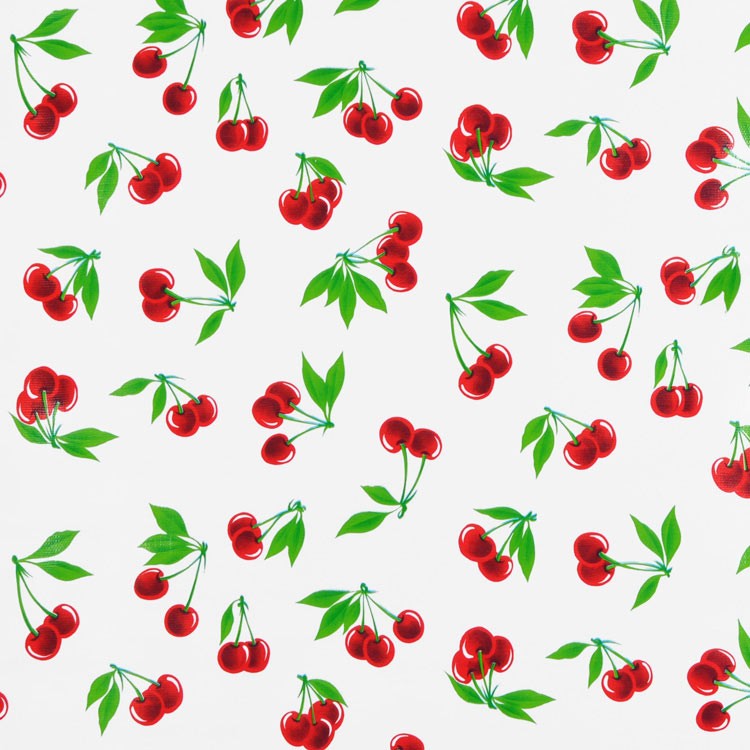 White Stella Oilcloth Fabric