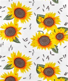 Natural Sunflower Oilcloth Fabric