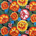 Black Tehuana Oilcloth Fabric
